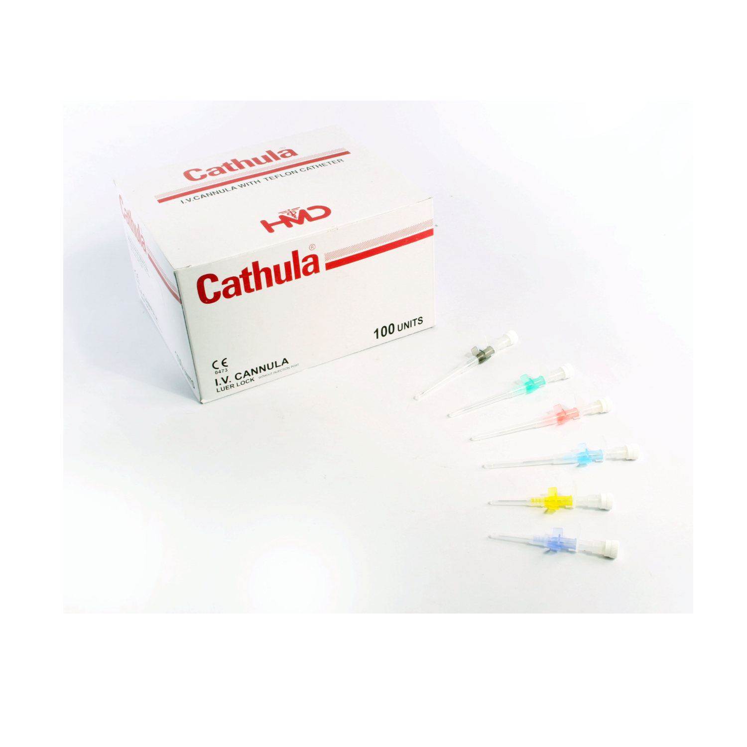 Cathula I.V Cannula - Winged intravenous cannula without injection port.