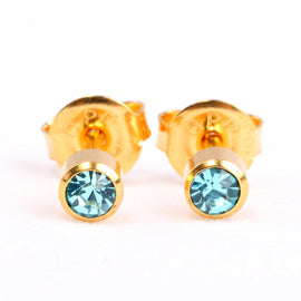 Homebrand, Aqua Marine Birthstone Ear Studs
