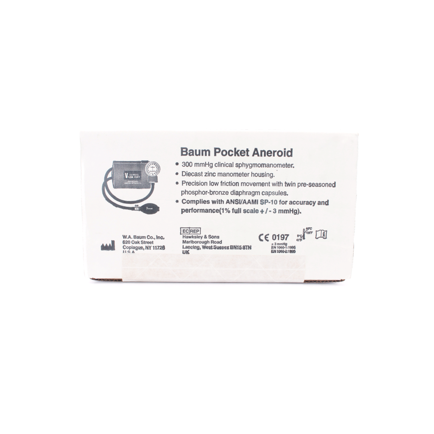 Baumanometer Aneroid Pocket Model #1050 - Portable aneroid blood pressure monitor for accurate readings on the go.
