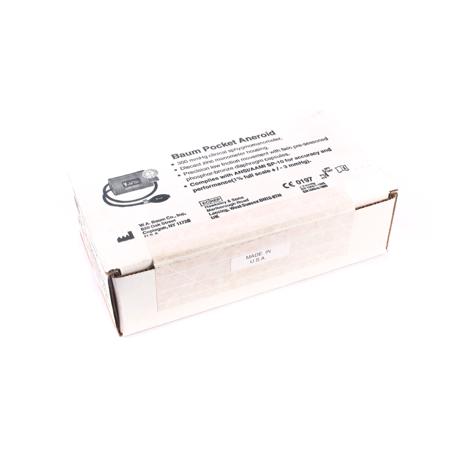 Baumanometer Aneroid Pocket Model #1050 - Portable aneroid blood pressure monitor for accurate readings on the go.