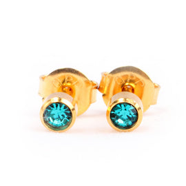 Homebrand Blue Zircon Birthstone Ear Stud