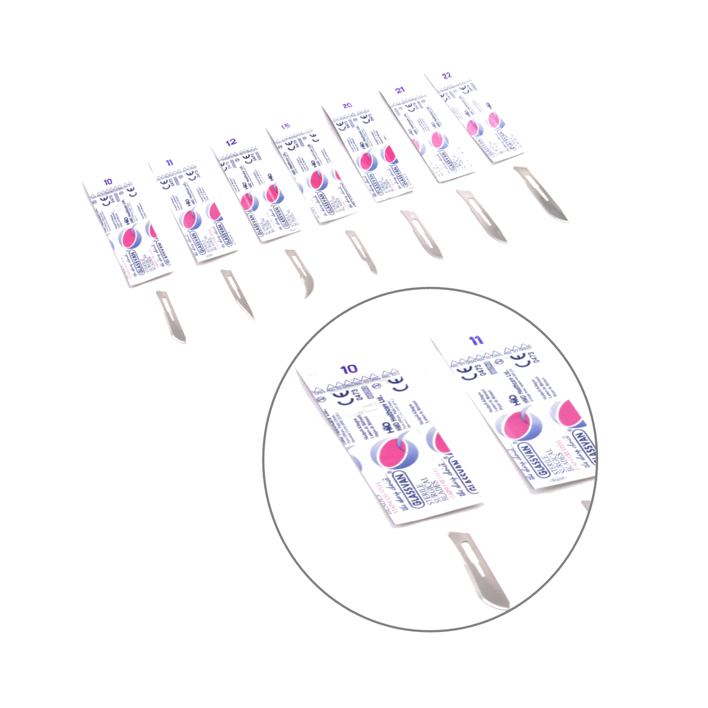 Glassvan Surgical Stainless Blades