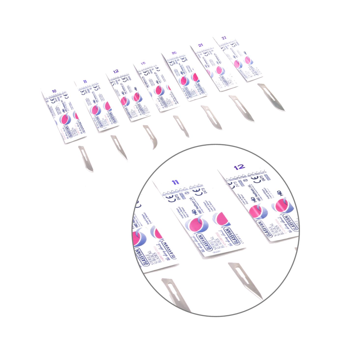 Glassvan Surgical Stainless Blades
