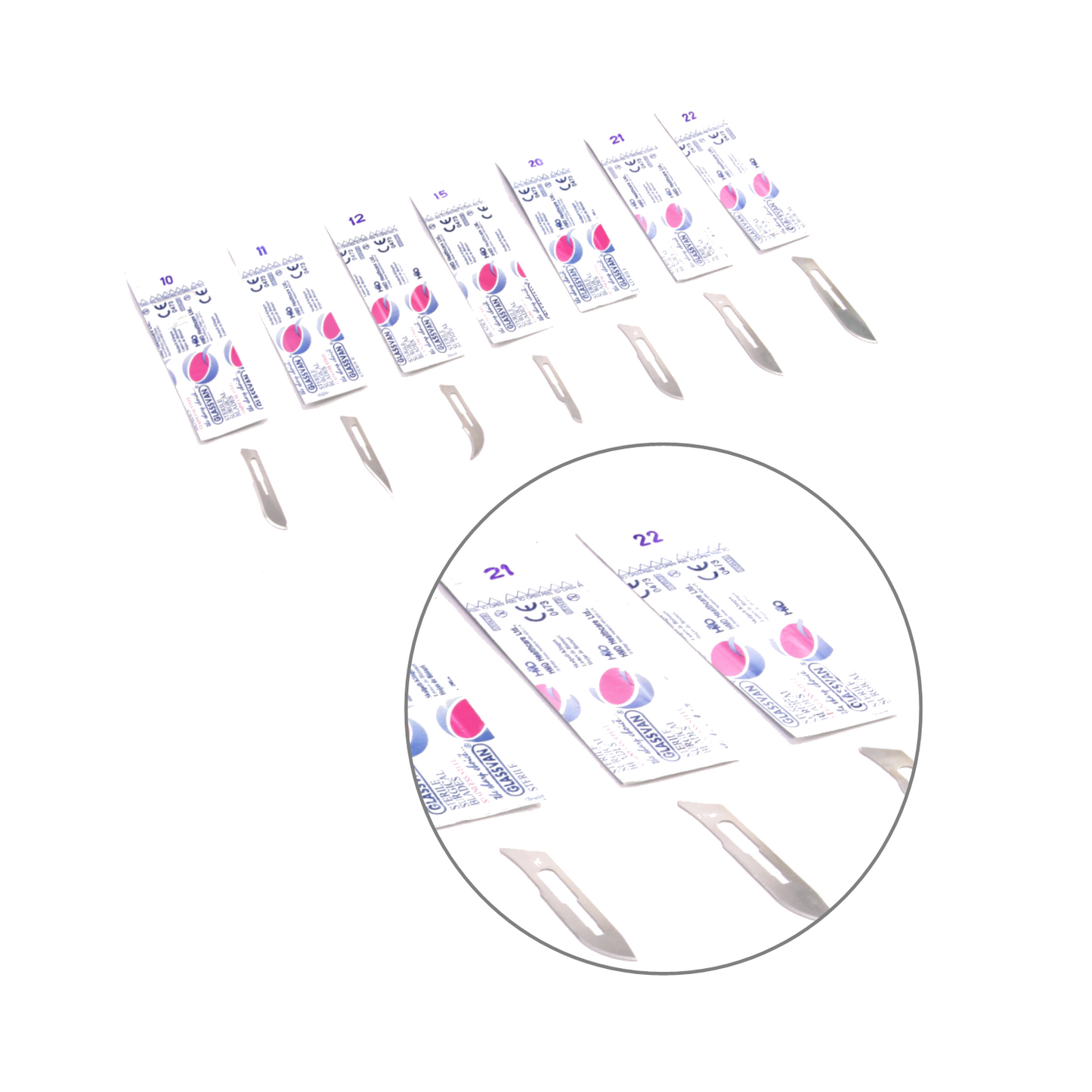 Glassvan Surgical Stainless Blades