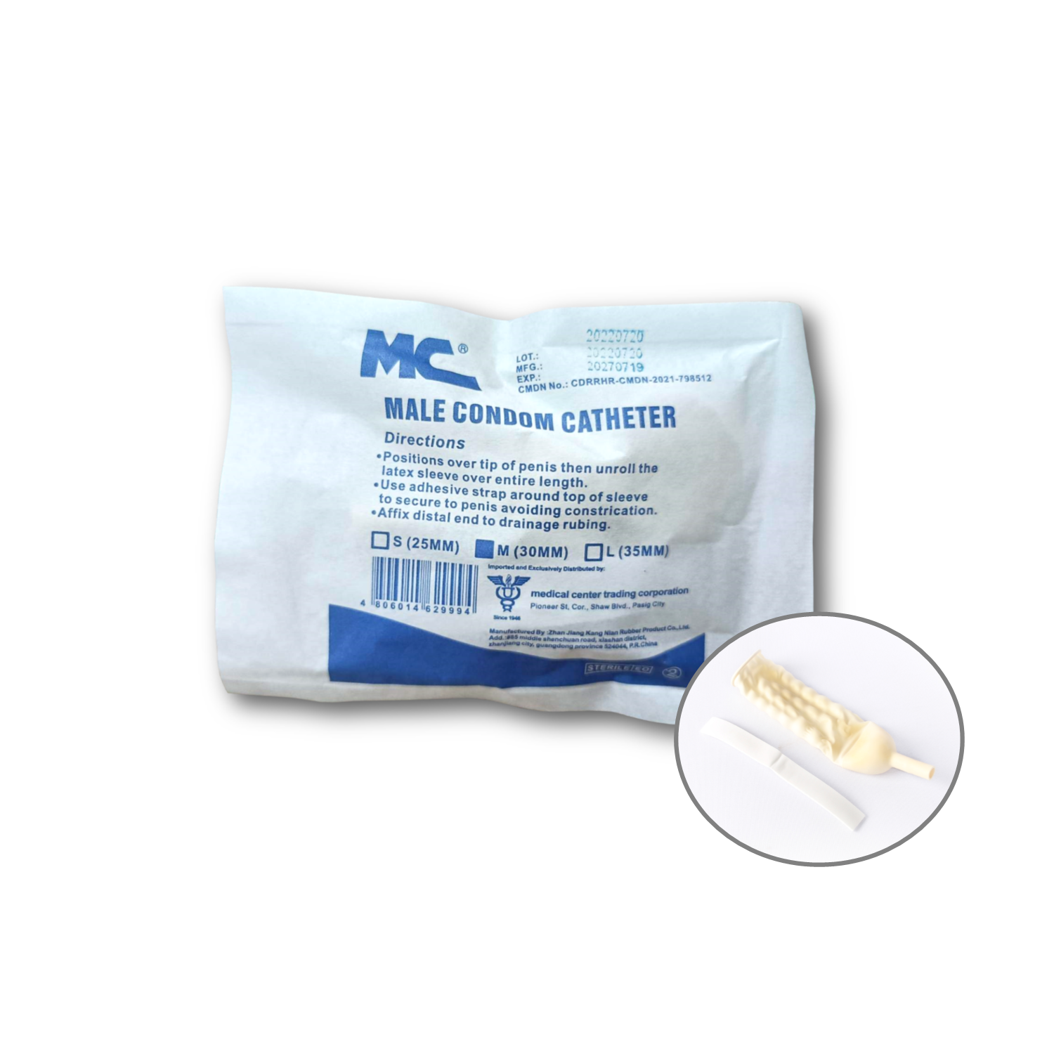 MC Condom Catheter - Catheter for male urinary collection.