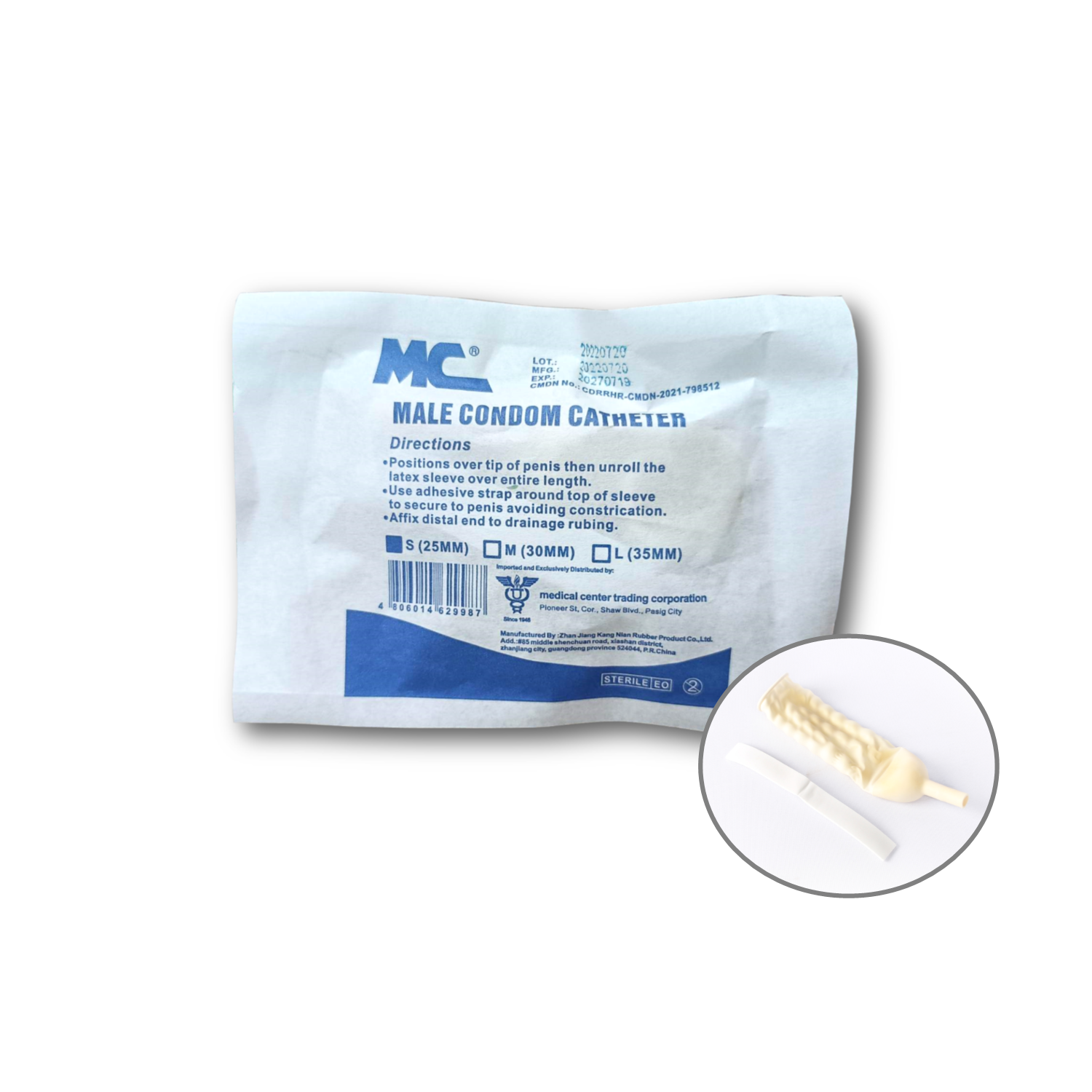 MC Condom Catheter - Catheter for male urinary collection.