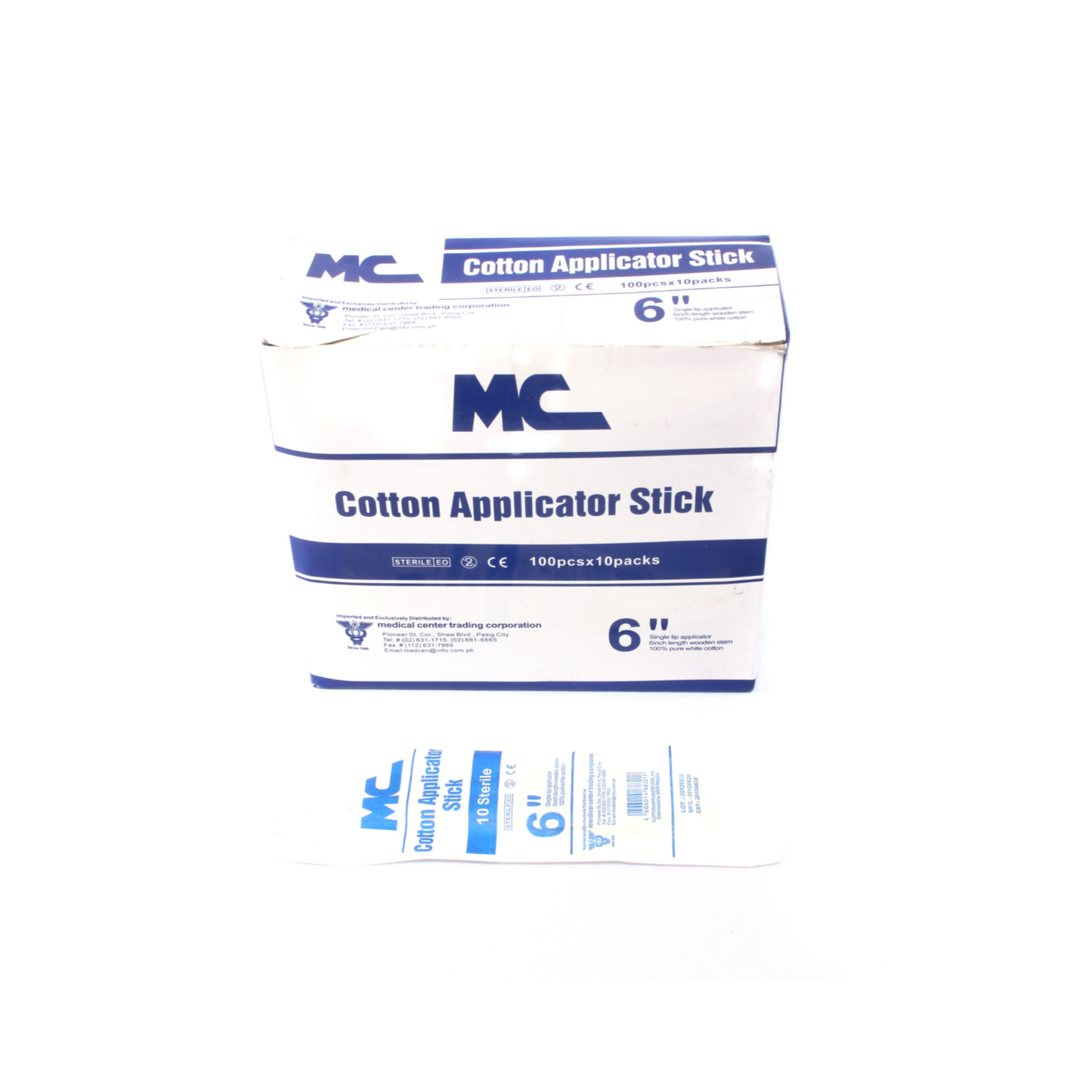 MC Cotton Applicator Stick - Medical cotton swab for precision applications.