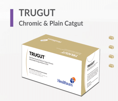 TRUGUT® Catgut Plain With Needle Sterilized Absorbable Surgical Suture
