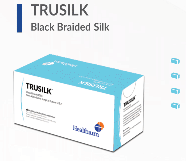 TRUSILK® Black Braided Silk Sterile Non-absorbable Surgical Suture