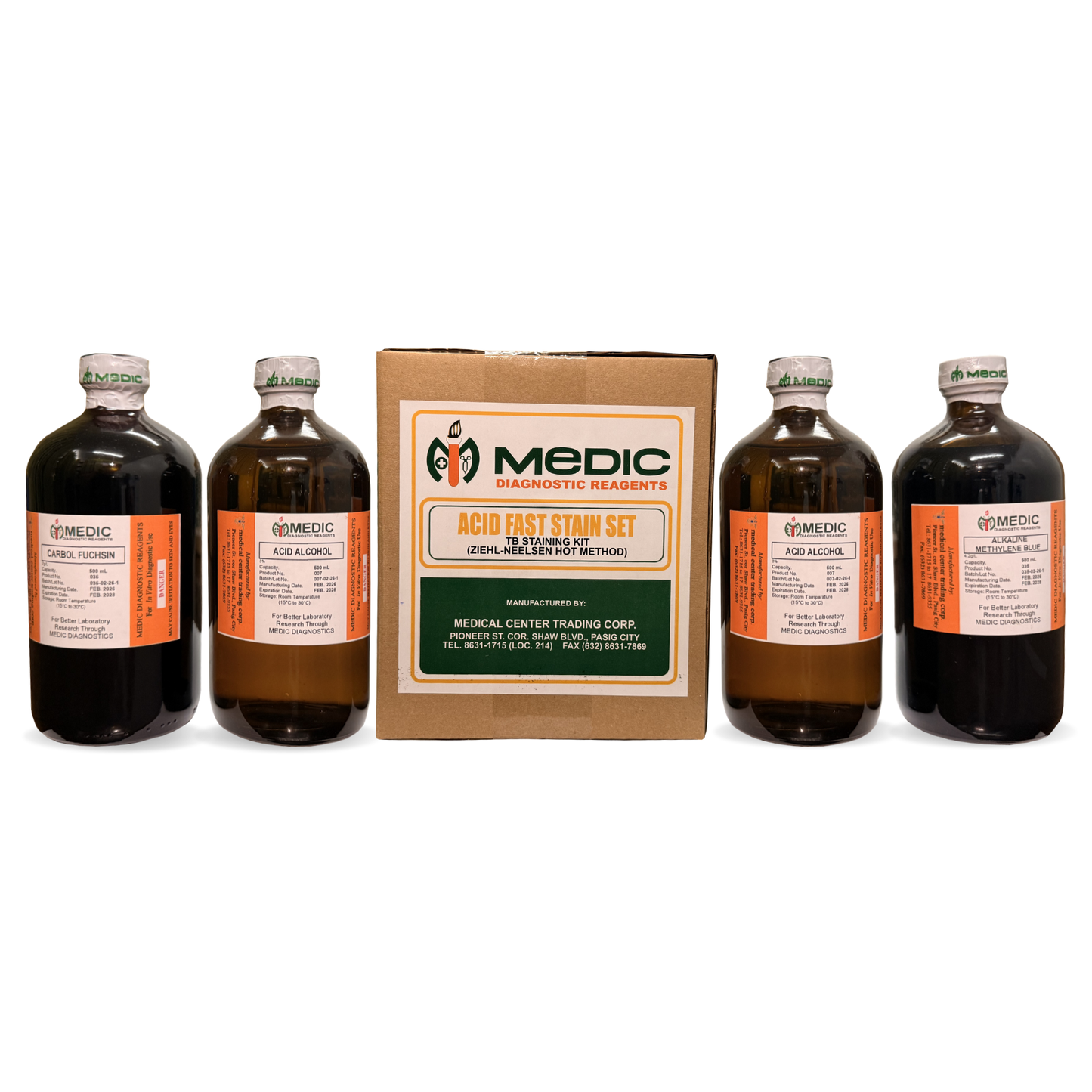 MEDIC, AFB (Hot Method) Ziehl Neelsen, 250 Test