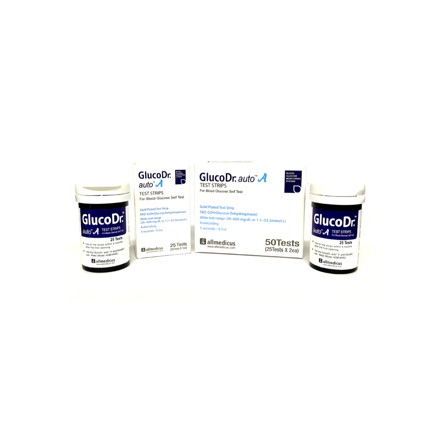 Gluco Dr. Auto Strips, 50's - 50 test strips for Gluco Dr. Auto glucose monitoring.