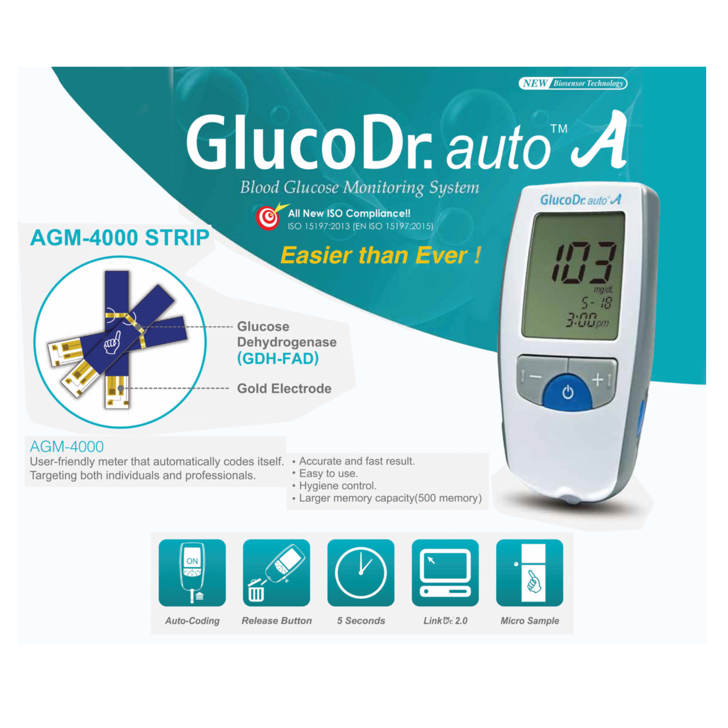 Gluco Dr. Auto Easy Pack - Convenient pack for Gluco Dr. Auto glucose monitoring.