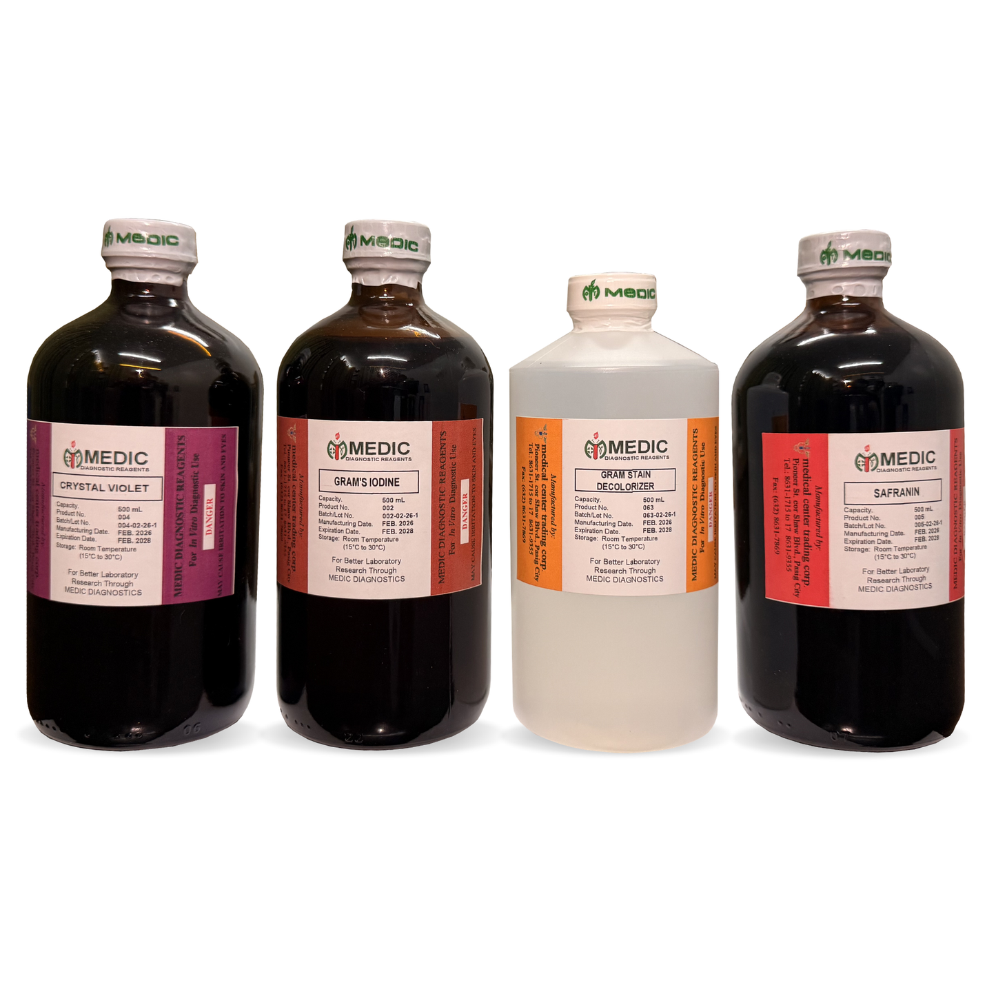 MEDIC, Gram Stain Set 200 Test