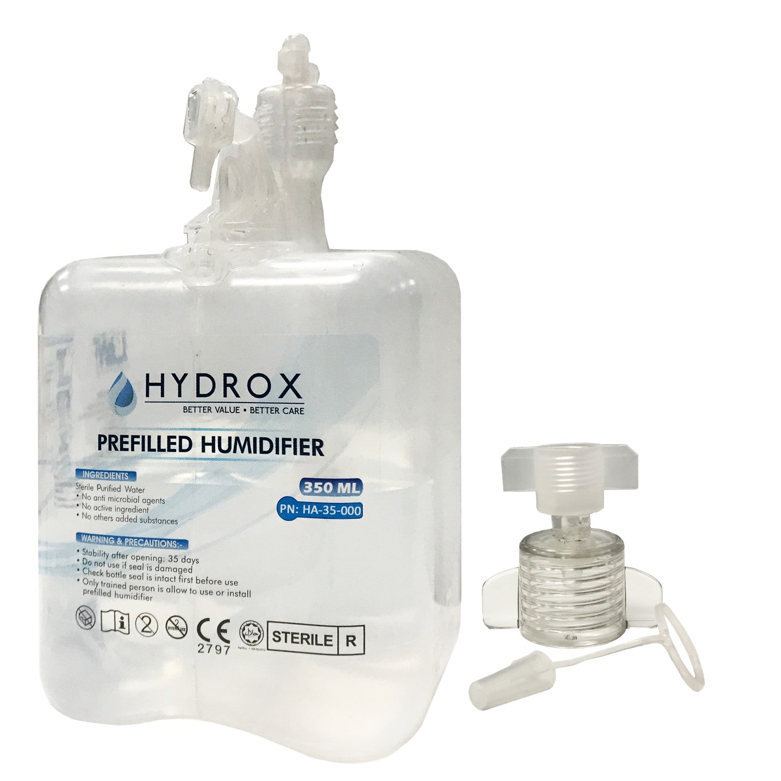Hydrox Prefilled Humidifier Medical Center Trading Corp Hydrox Prefilled Humidifier Medical Center Trading Corp