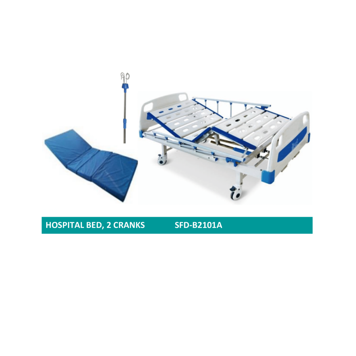 Manual Hospital Bed, 2 cranks SFD-B2101A