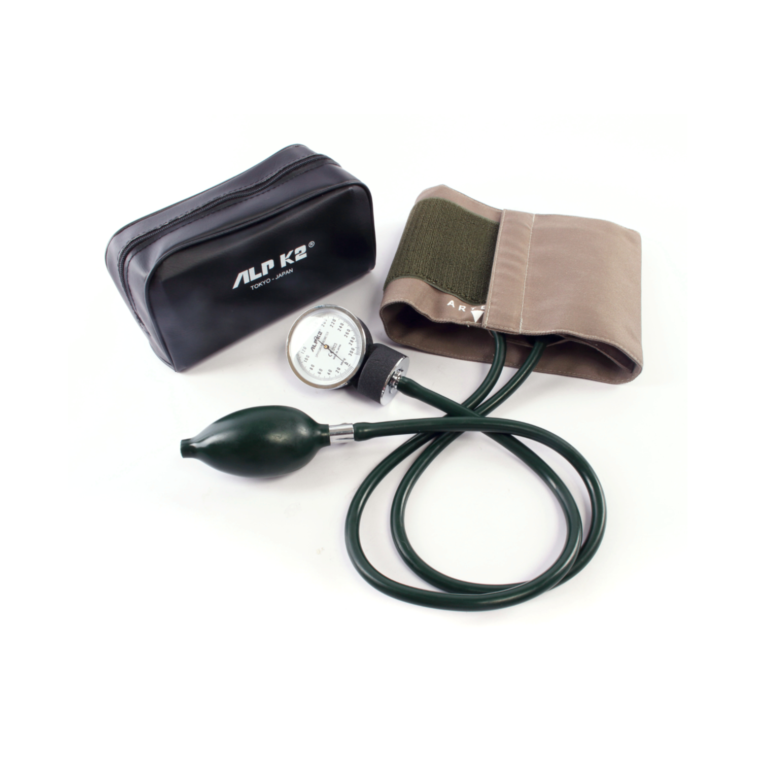 ALP K2 Aneroid Sphygmomanometer - Compact, portable device for accurate blood pressure readings.