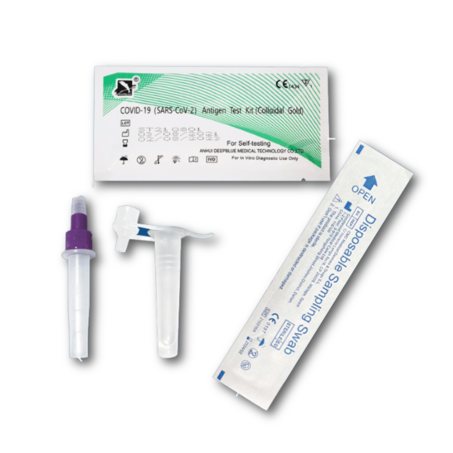 Deep Blue Antigen Test Kit SARS Cov-2 - Rapid antigen test kit for detecting SARS-CoV-2 infections.