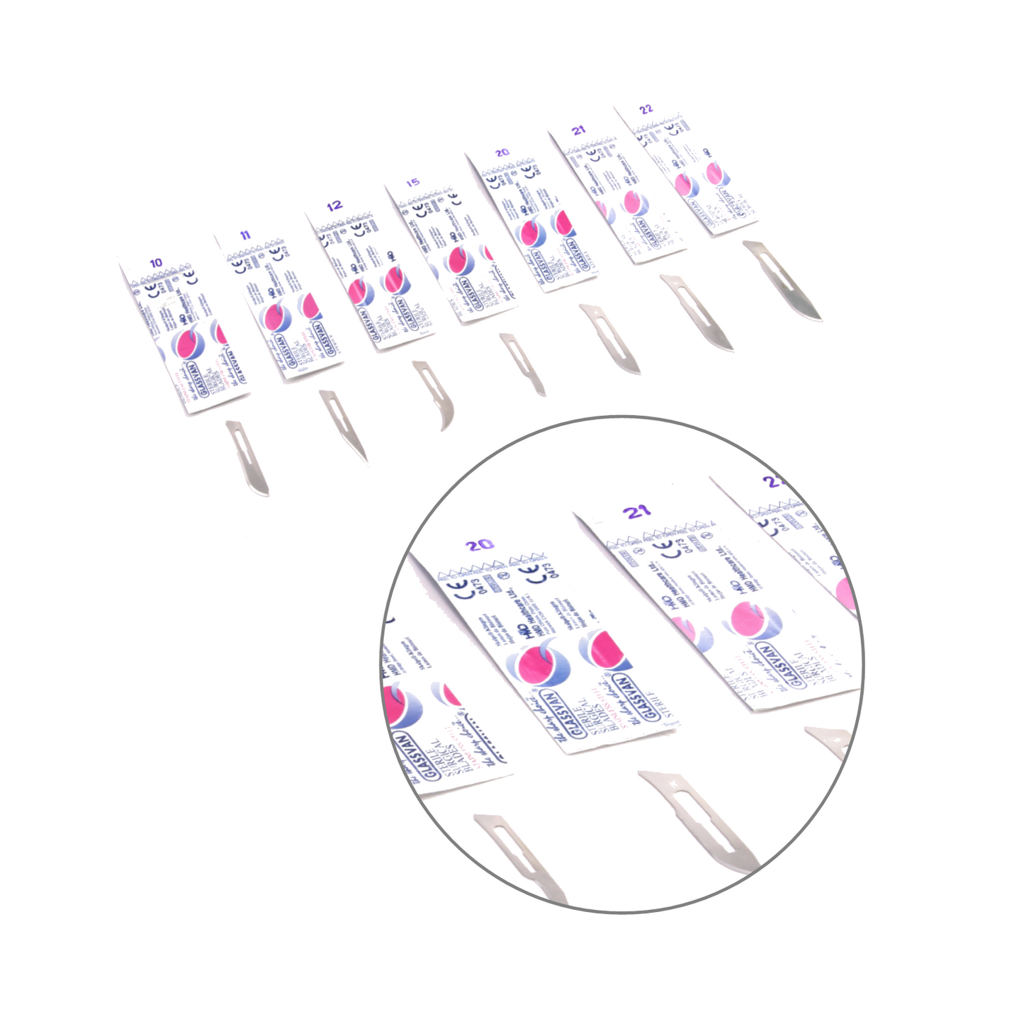 Glassvan Surgical Stainless Blades