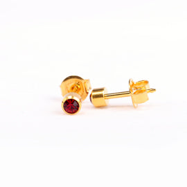 Homebrand Garnet Birthstone Ear Stud