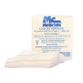 McBride Gauze Sponge - Sterile medical gauze sponge for wound dressing.