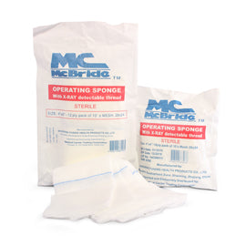 McBride Operating Sponge - Surgical-grade absorbent sponge for medical procedures.