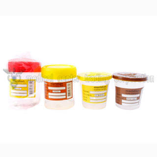 Meridian Specimen Containers - Specimen container used for collecting urine and fecal samples.
